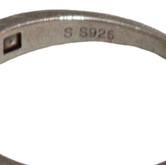 Vintage White Topaz Sterling S925 Ring 8 L12 - Picture 2 of 2